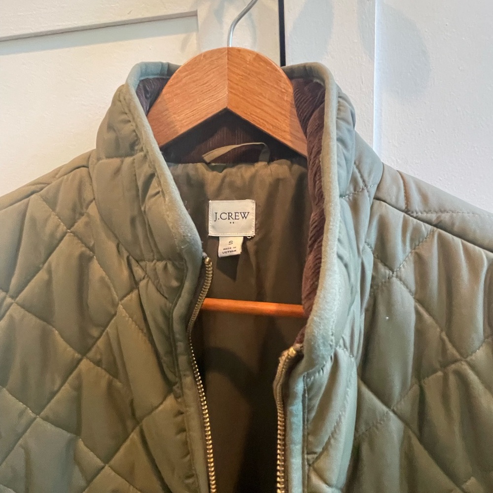 J. Crew Olive Quilted Jacket